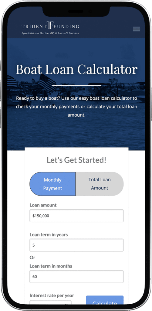 Boat & Yacht Loan Financing Trident Funding